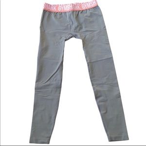 Gymshark Charcoal and Pink Seamless Fit Leggings Size M